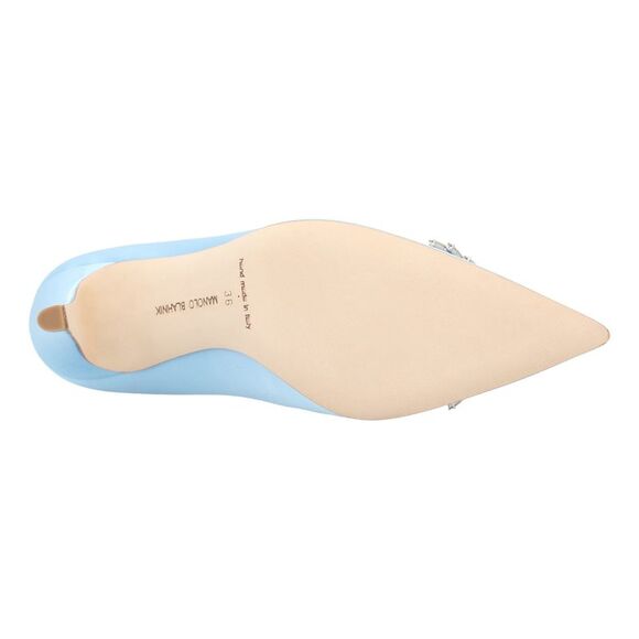 Manolo Blahnik Palos 090 Pump Blue - Picture 5 of 6